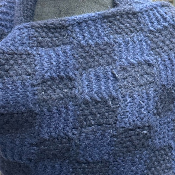 Auth Louis Vuitton LV Damien Echarpe Helsinki 100% Blue Cashmere Scarf Stole - Picture 7 of 7